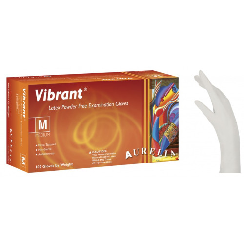 ΓΑΝΤΙΑ LATEX AURELIA VIBRANT ΛΕΥΚΟ ΧΩΡΙΣ ΠΟΥΔΡΑ 100 ΤΜΧ